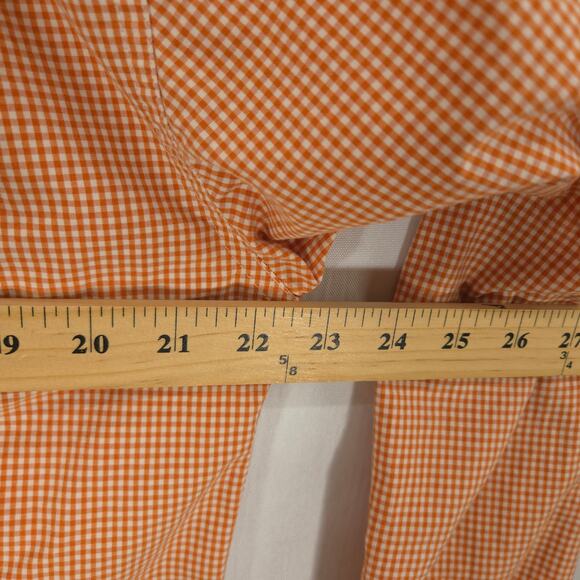 The Territory Ahead Shirt Mens M Orange Gingham Check Long Sleeve Button Down - Picture 10 of 13